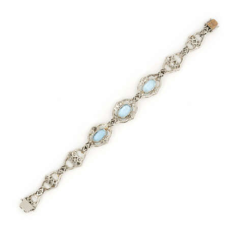 Aquamarine diamond bracelet - фото 3