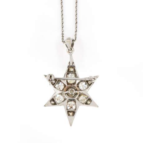 Necklace with diamond star pendant - photo 3