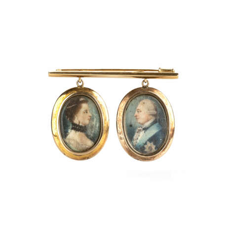 Portrait brooch King George III and Queen Charlottebrooch - photo 1