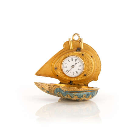 Enamel pendant pocket watch - фото 3