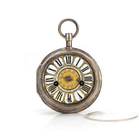 One-handed silver clock 'Oignon' - photo 1