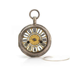 One-handed silver clock 'Oignon'