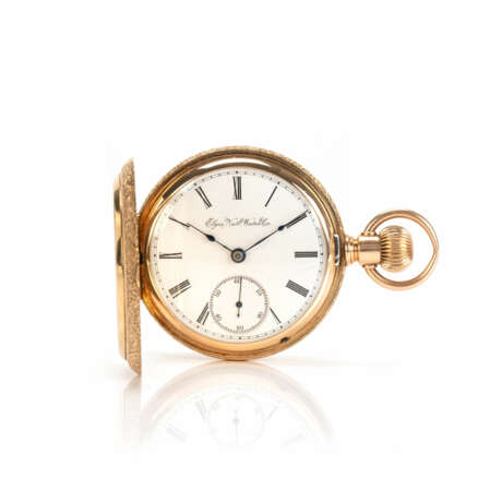 Elgin Natl. Watch Co. red gold savonnette - photo 1