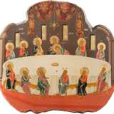 A LARGE ICON SHOWING THE LAST SUPPER - photo 1