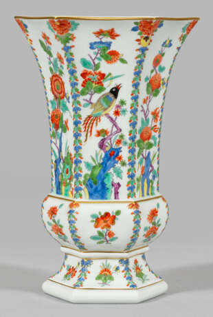 Unikat-Vase "Phantasievogel in Blüten" von Inge Schubert - Foto 1