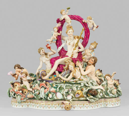 Imposante Meissen Figurengruppe "Triumphzug - photo 1