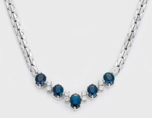 Klassisches Saphir-Brillant-Collier