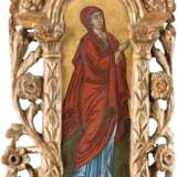 TWO ICONS FROM A CHURCH ICONOSTASIS SHOWING THE MOTHER OF GOD AND ST. JOHN FROM A CRUCIFIXION - photo 2