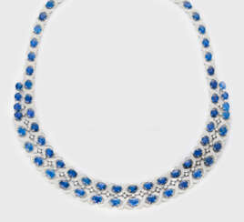 Prachtvolles Saphir-Brillant-Collier