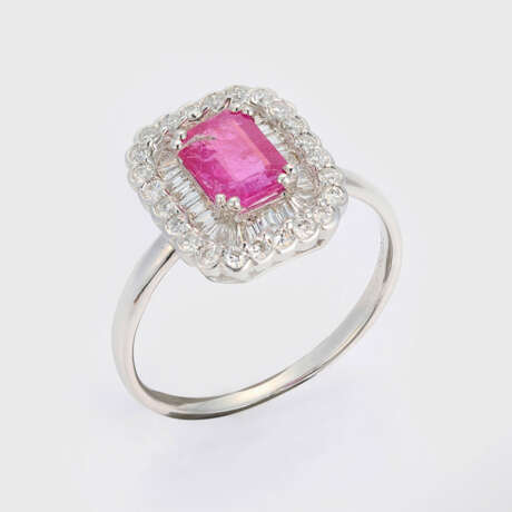 Eleganter Rubin-Diamantring - Foto 1