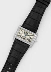 Brillant-Damenarmbanduhr von Cartier-"Tank Divan"