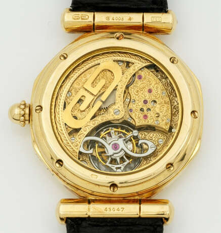 Seltene Armbanduhr von Gérald Genta-"Tourbillion", um 1990 - фото 2