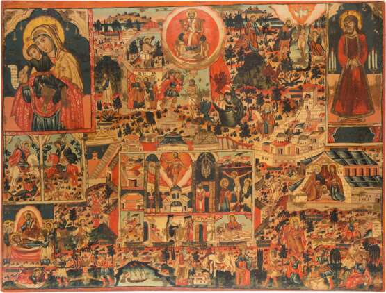 A LARGE ICON SHOWING THE TOPOGRAPHY OF THE HOLY LAND - photo 1