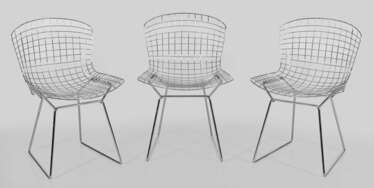 Drei "Wire Side Chairs" nach einem Entwurf von Harry Bertoia