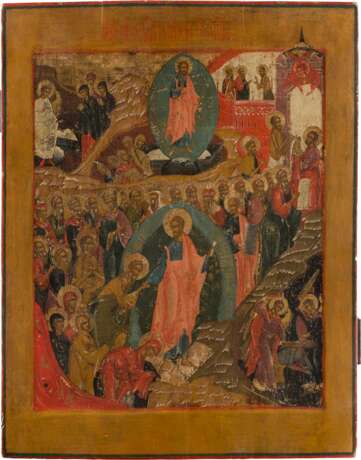 A MONUMENTAL ICON SHOWING THE ANASTASIS - Foto 1