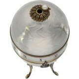 Tischuhr: hochwertige Tischuhr im Fabergé-Stil, "Cercle Tournant", Sterlingsilber, England 20. Jahrhundert. - фото 3