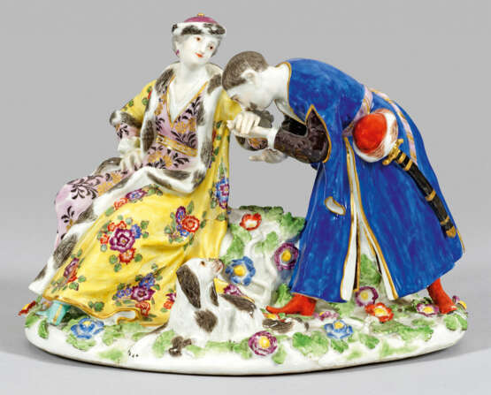 Meissen Figurengruppe "Der polnische Handkuss". - photo 1