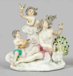 Seltene Meissen Figurengruppe "Allegorie der Luft"