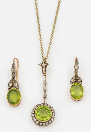 Peridot-Diamant-Parure - photo 1