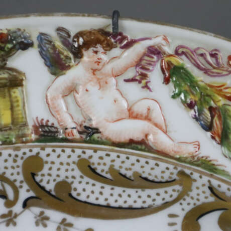 Zierteller mit Capodimonte-Reliefdekor - Neapelmar - Foto 4