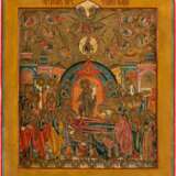 A FINELY PAINTED AND LARGE ICON SHOWING THE DORMITION OF THE MOTHER OF GOD - photo 1