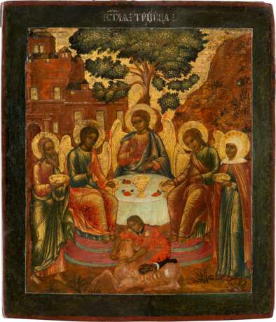 AN ICON SHOWING THE OLD TESTAMENT TRINITY - photo 1