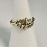 14K-Diamantring - Gelbgold 585/000, gestempelt, do - photo 1