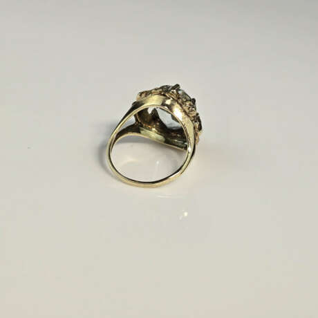 14K-Aquamarinring - Gelbgold 585/000, gestempelt, - photo 6