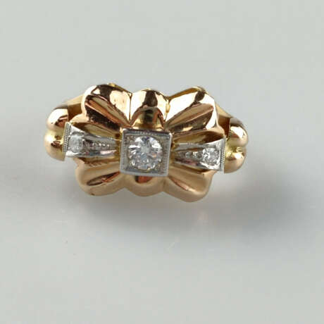 Großer Floralring - Rosé-/Gelbgold 750/000 (18K), - Foto 4