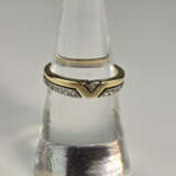 Schmaler 18K-Bandring mit Diamanten - Gelbgold 750 - photo 2