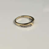 Schmaler 18K-Bandring mit Diamanten - Gelbgold 750 - photo 3