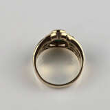 Smaragdring mit Diamanten - Gelbgold 585/000 (14K) - photo 5