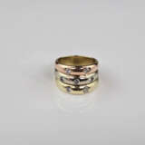 Dreifachring mit Diamantbesatz - tricolor, Gelb-/W - photo 1