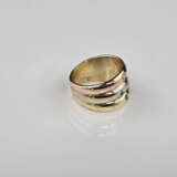 Dreifachring mit Diamantbesatz - tricolor, Gelb-/W - photo 2