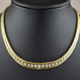 Elegantes 18K-Diamantcollier- Gelb-/Weißgold 750/0 - Foto 1