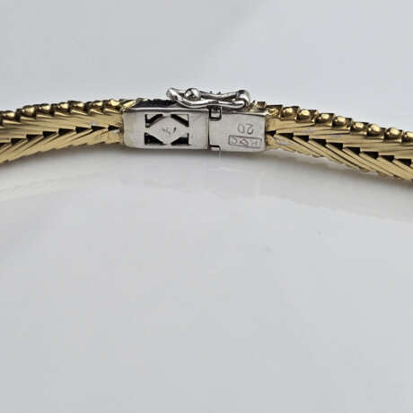 Elegantes 18K-Diamantcollier- Gelb-/Weißgold 750/0 - Foto 3