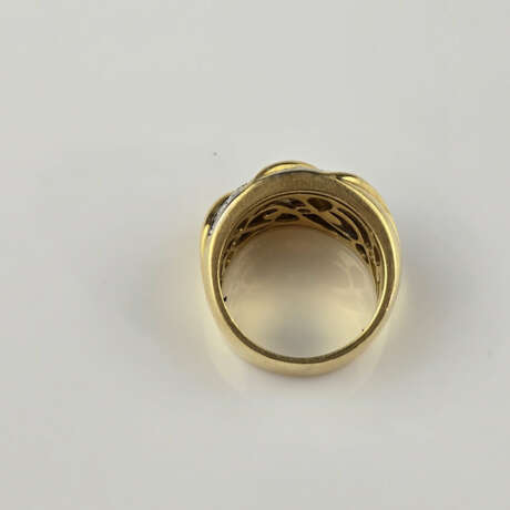 Massiver 18K-Diamantring - Gelbgold 750/000 (18K), - photo 4