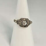 Diamantring - Gelbgold 585/000, Sterling Silber 92 - Foto 1