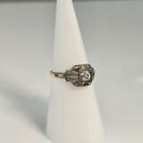 Diamantring - Gelbgold 585/000, Sterling Silber 92 - Foto 2