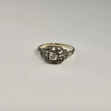 Diamantring - Gelbgold 585/000, Sterling Silber 92 - Foto 4