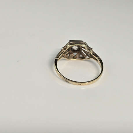 Diamantring - Gelbgold 585/000, Sterling Silber 92 - Foto 6