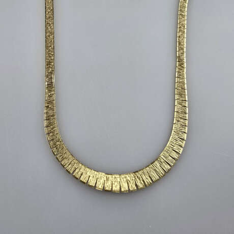 Elegantes 14K-Bandcollier - Gelbgold 585/000 (14), - фото 4