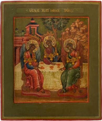 AN ICON SHOWING THE NEW TESTAMENT TRINITY - Foto 1