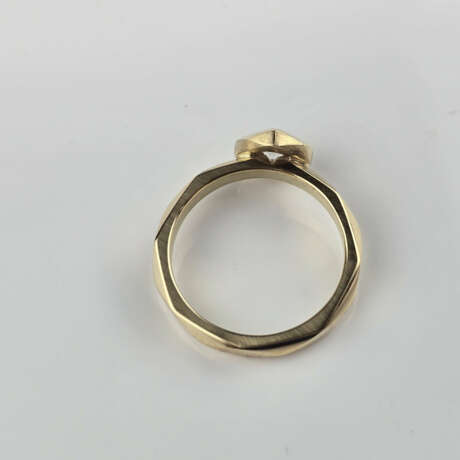 18K-Designer-Solitärring - Gelbgold 750/000, exklu - photo 4