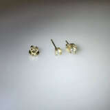 Ein Paar Diamant-Ohrstecker - Gold 750/000, 2 Labo - photo 6