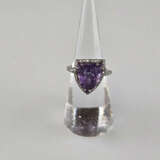 Amethystring mit Diamanten - Sterling Silber 925/0 - Foto 2