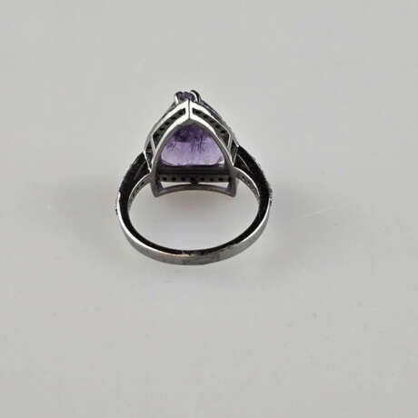 Amethystring mit Diamanten - Sterling Silber 925/0 - Foto 5