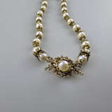 Prunkvolles Vintage-Perlencollier - goldfarbenes M - photo 4