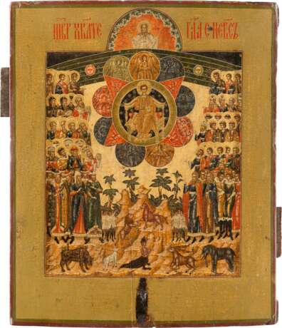 A RARE AND VERY FINE ICON 'PRAISE THE LORD FROM THE HEAVENS' - Foto 1