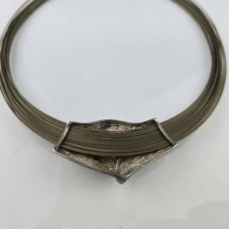 Jugendstil-Collier - um 1900, Silber, undeutlich g - Foto 4